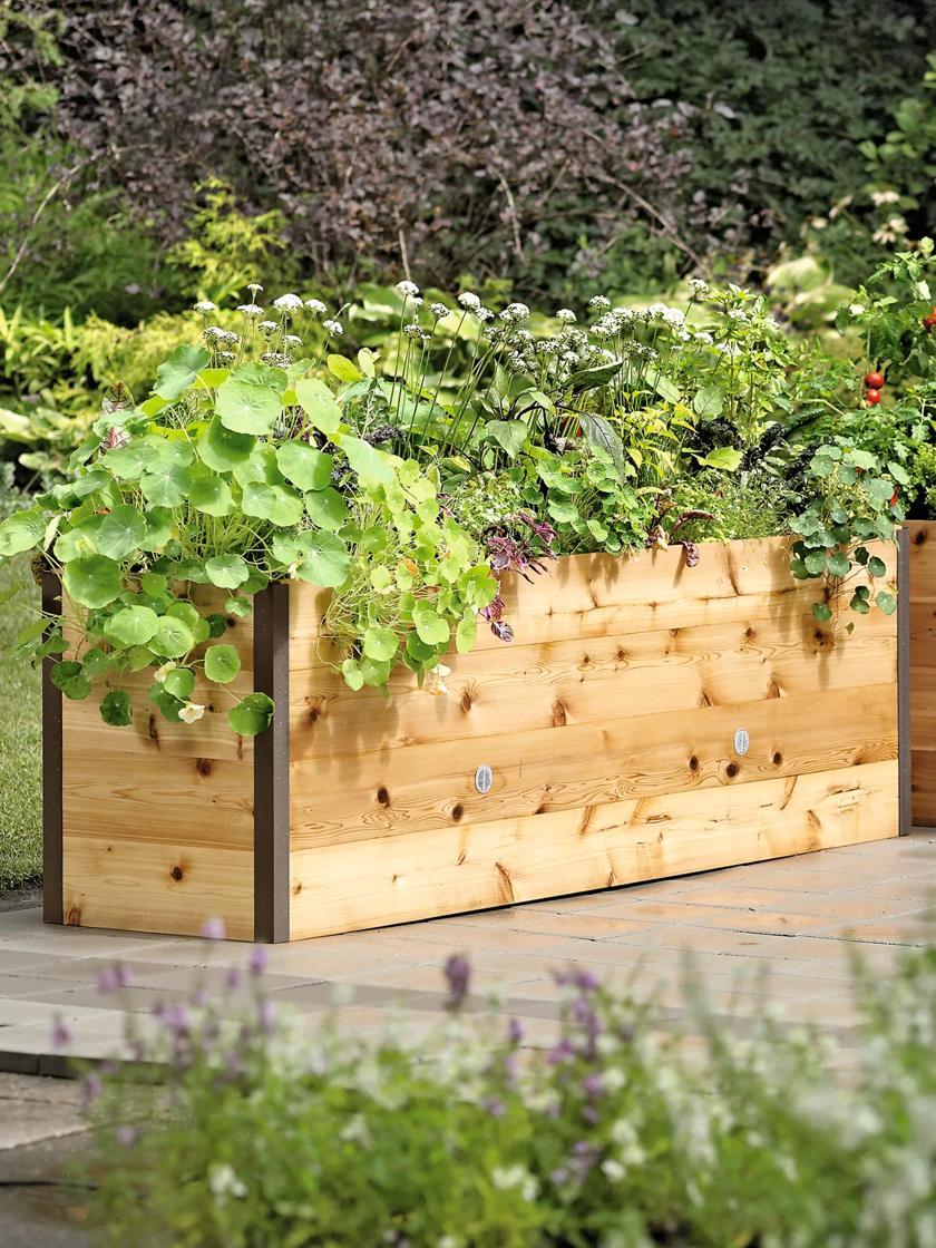 Elevated Planters |   Elevated Cedar Raised Bed, 2′ x 8′ Elevated Planters Elevated Planters