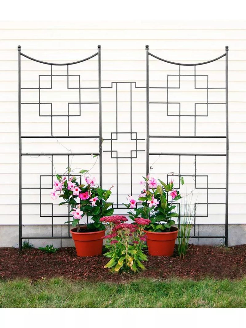 Flower Supports & Trellises |   Achla Designs Square-on-Squares Trellis Flower Supports & Trellises Flower Supports & Trellises