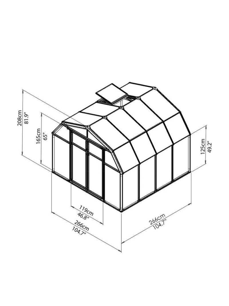 Greenhouse Kits |   Canopia® by Palram Hobby Gardener Greenhouse, 8′ GARDEN SUPPLIES Greenhouse Kits