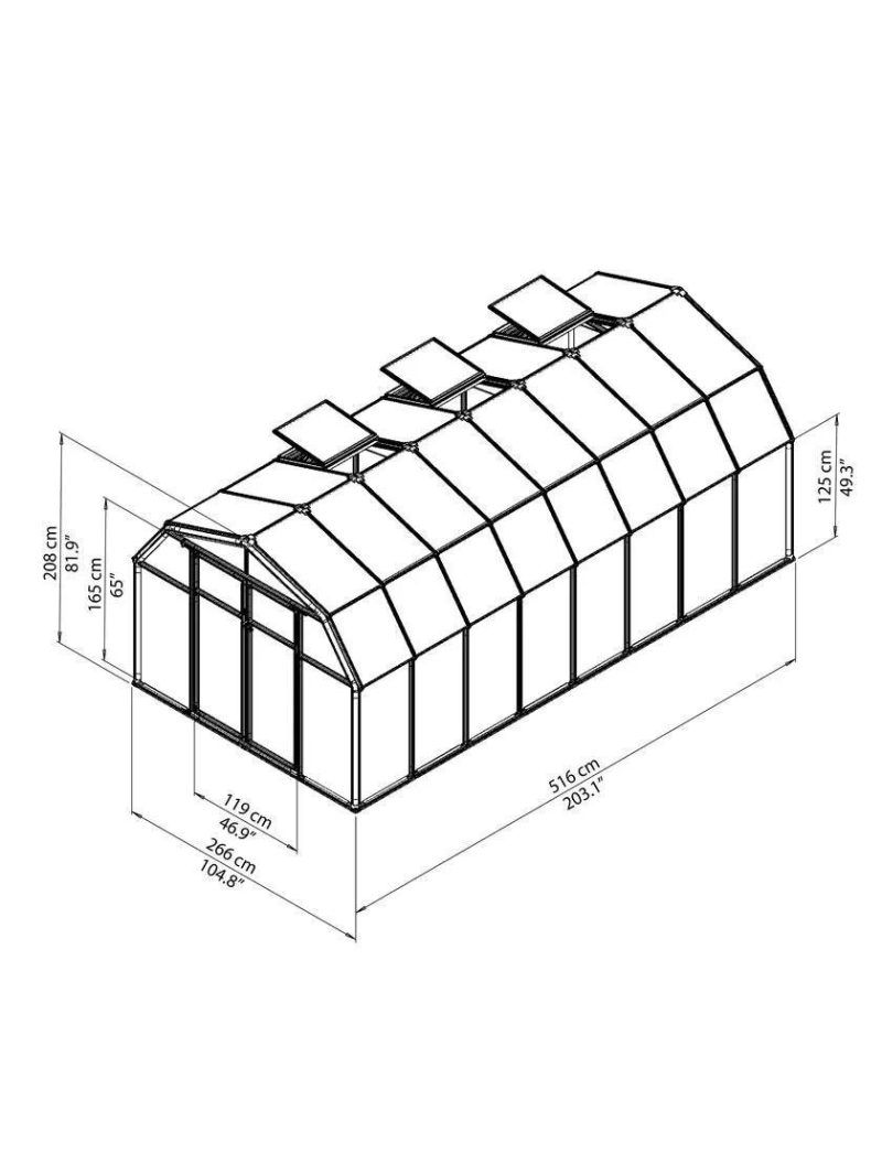 Greenhouse Kits |   Canopia® by Palram Hobby Gardener Greenhouse, 8′ GARDEN SUPPLIES Greenhouse Kits