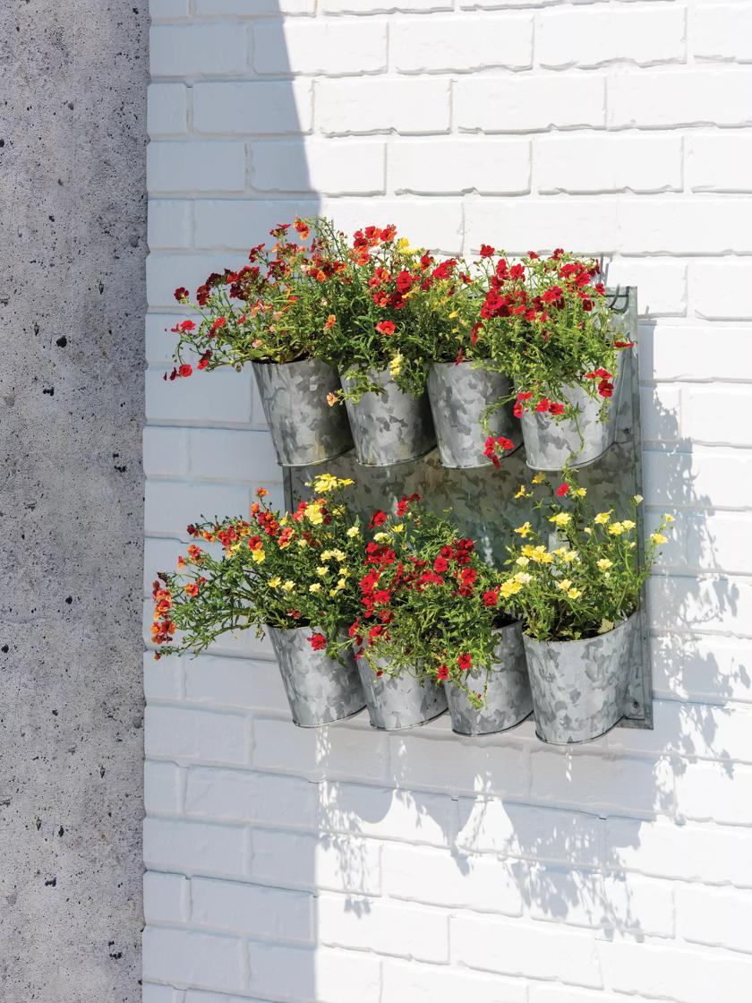 Indoor Pots & Planters |   8 Pot Metal Wall Planter Indoor Pots & Planters Indoor Pots & Planters