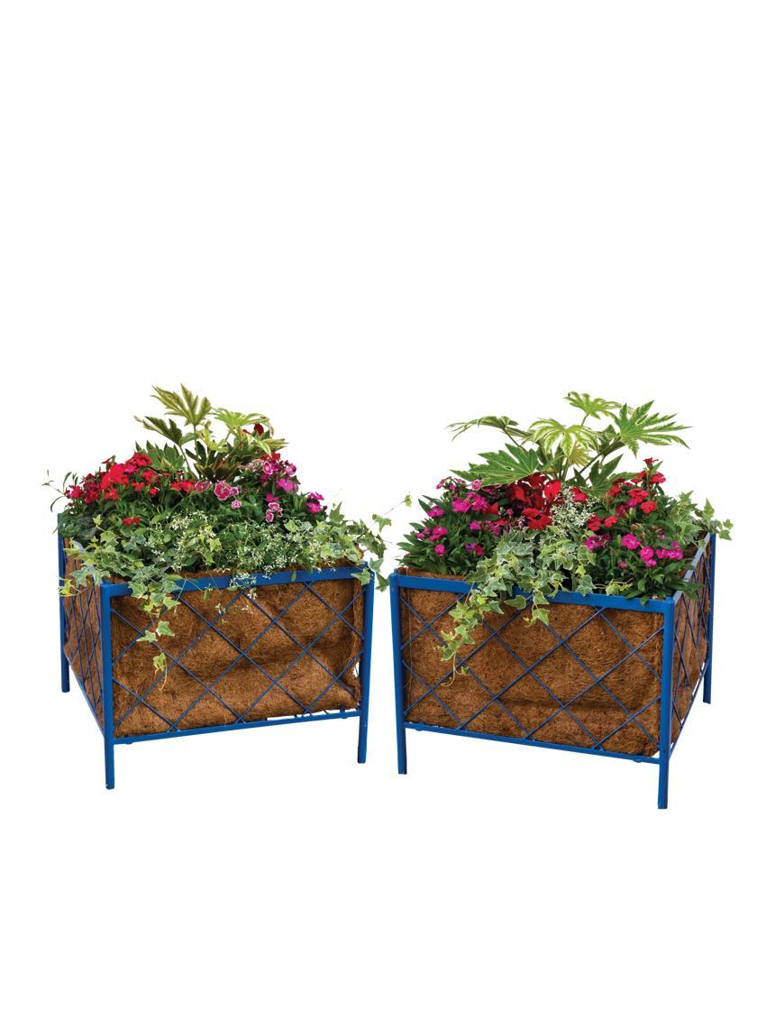 Patio Planters |   Dea Roman Arch Planters with Coir Liners, Set of 2 Patio Planters Patio Planters