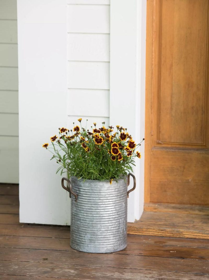 Patio Planters |   Galvanized Rim Planters Patio Planters Patio Planters