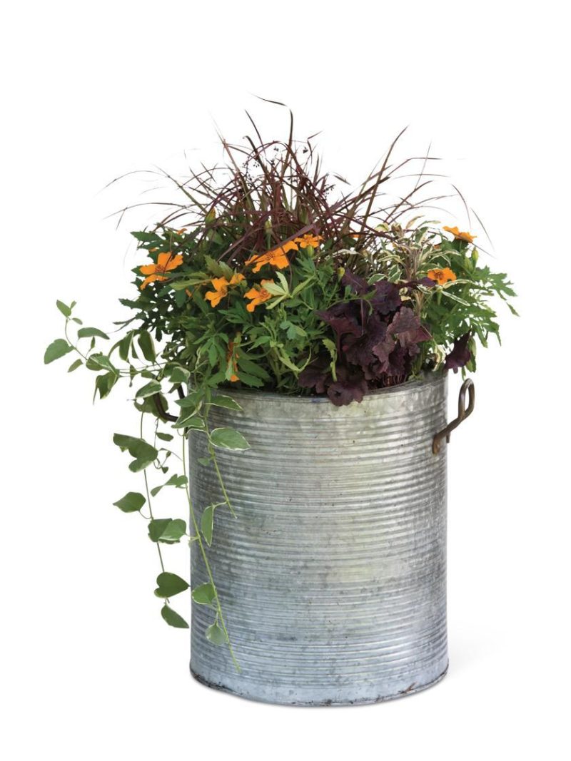 Patio Planters |   Galvanized Rim Planters Patio Planters Patio Planters