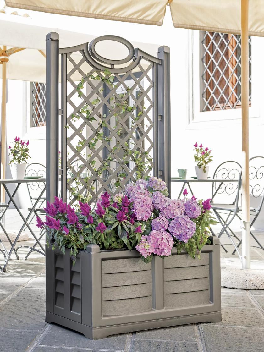 Patio Planters |   Separate Flower Box With Trellis Patio Planters Patio Planters