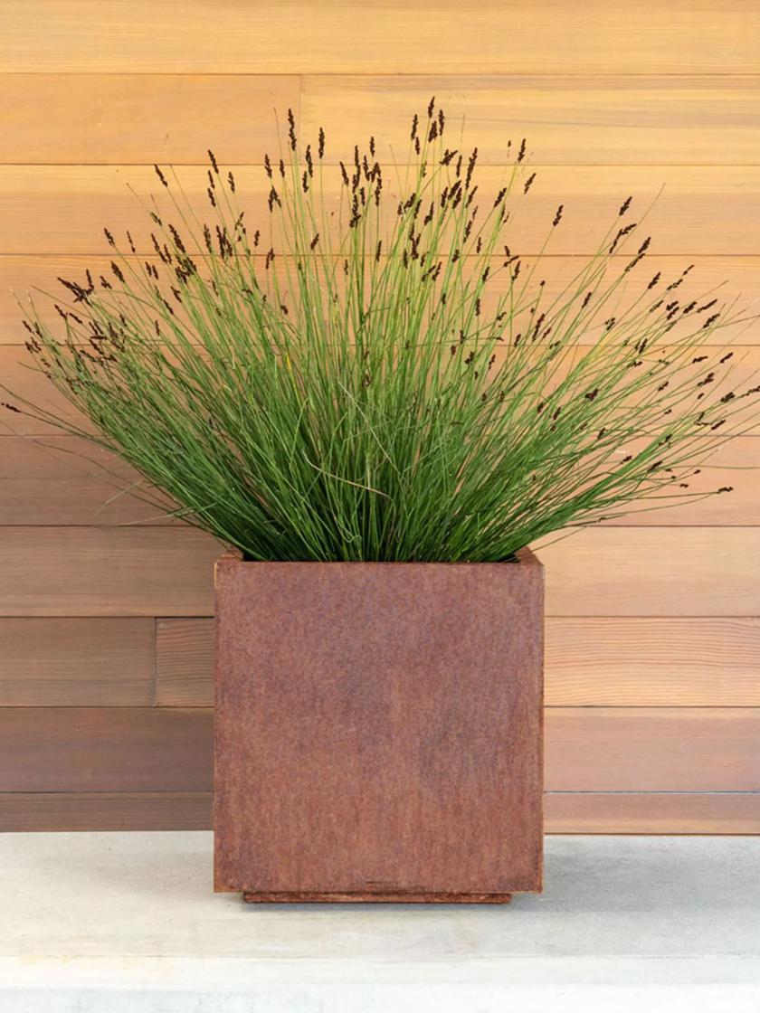 Patio Planters |   Veradek Corten Steel Cube Planters Patio Planters Patio Planters