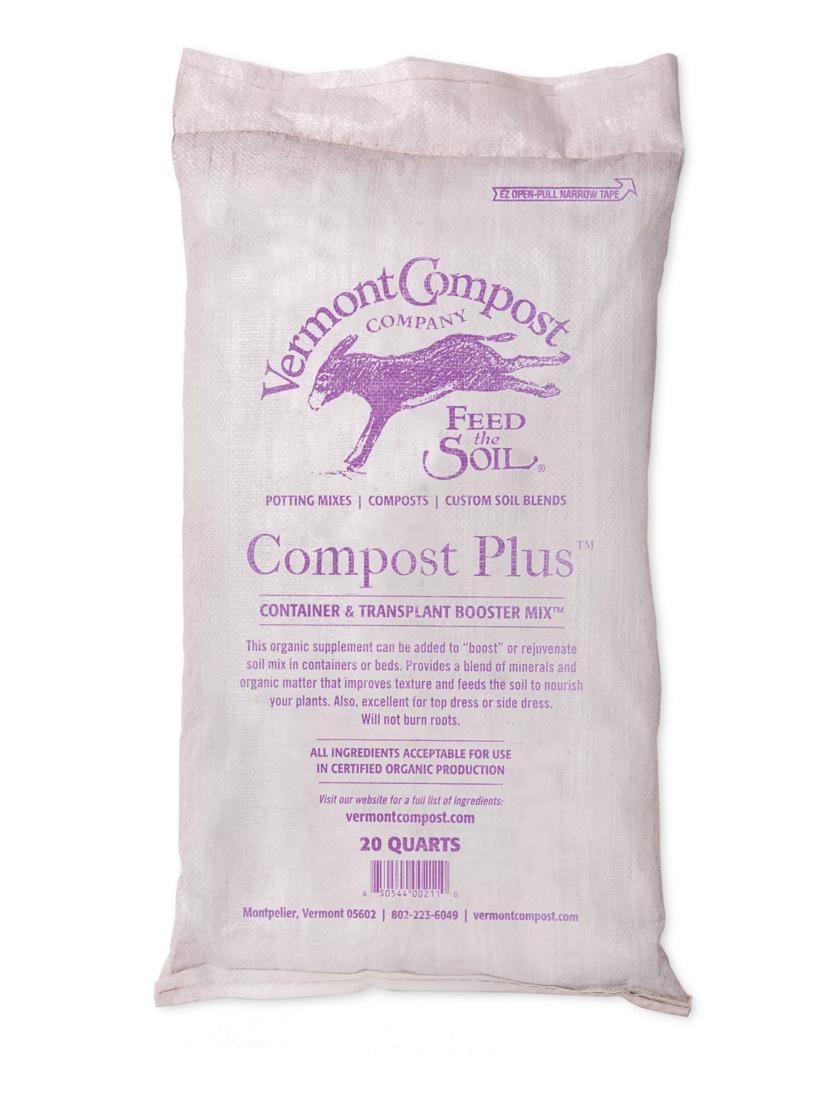 Potting Soil Mixes |   Vermont Compost Compost Plus, 20 Quart GARDEN SUPPLIES Potting Soil Mixes