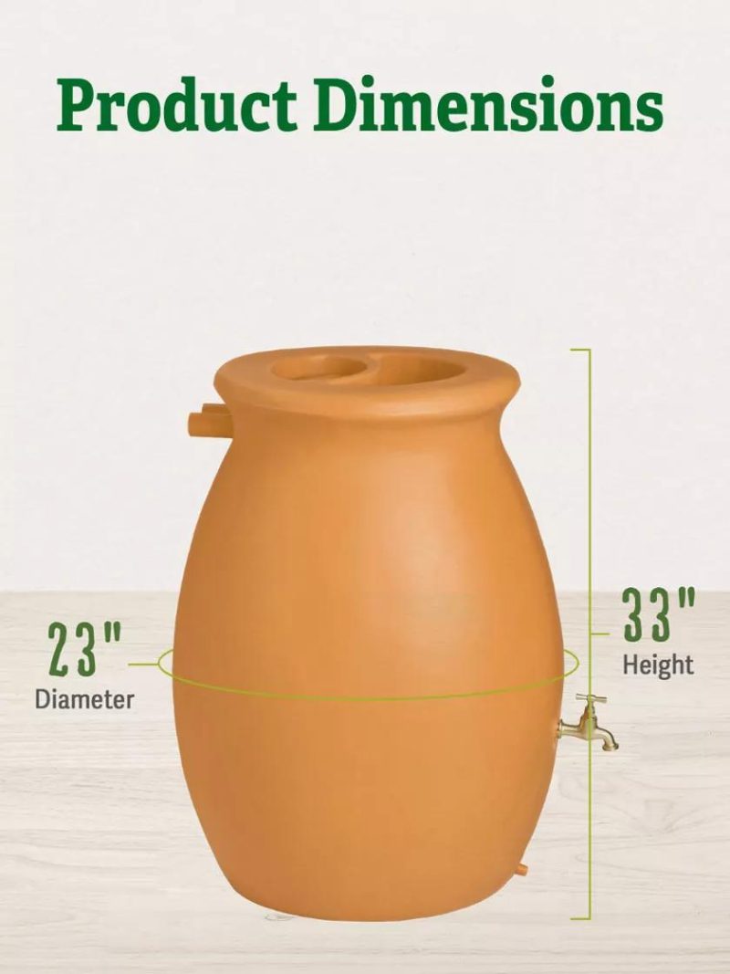 Rain Barrels |   Rainwater Urn, 50 Gallon GARDEN SUPPLIES Rain Barrels