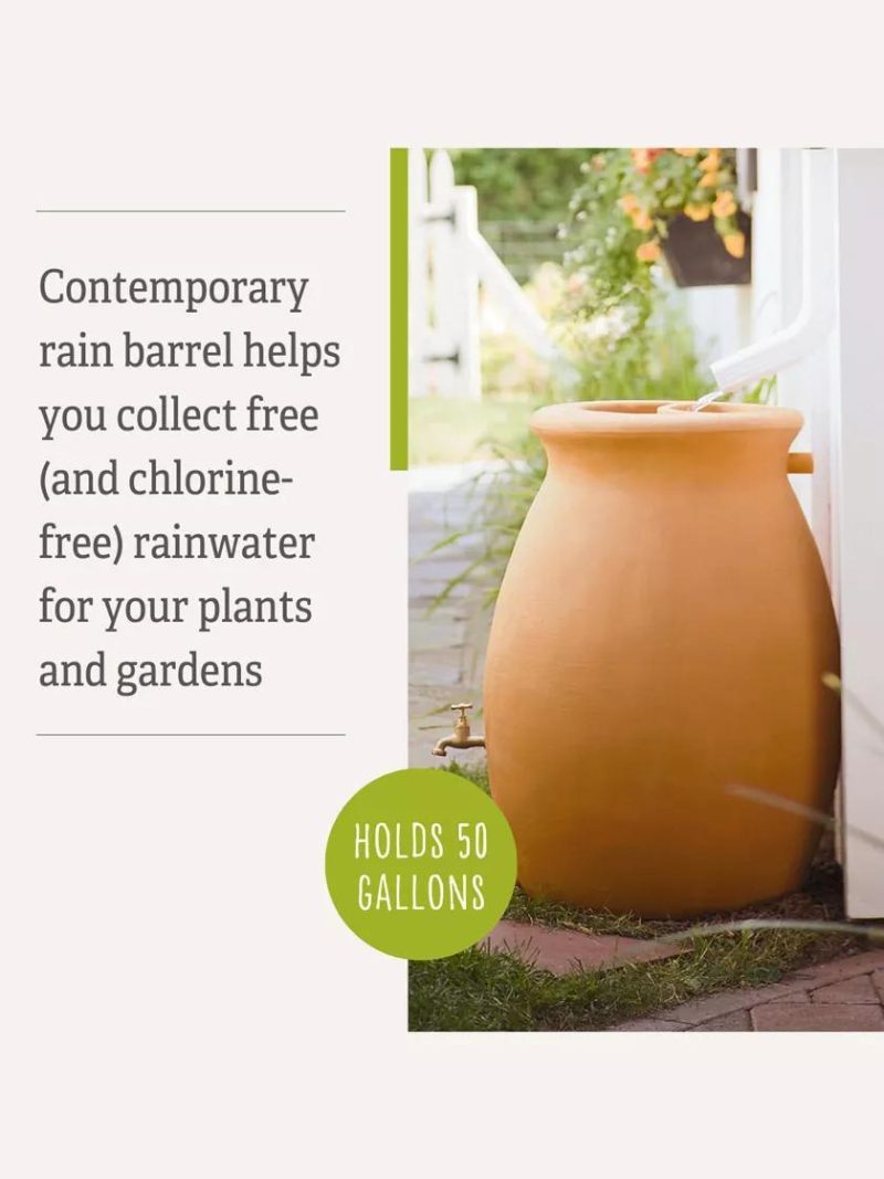 Rain Barrels |   Rainwater Urn, 50 Gallon GARDEN SUPPLIES Rain Barrels