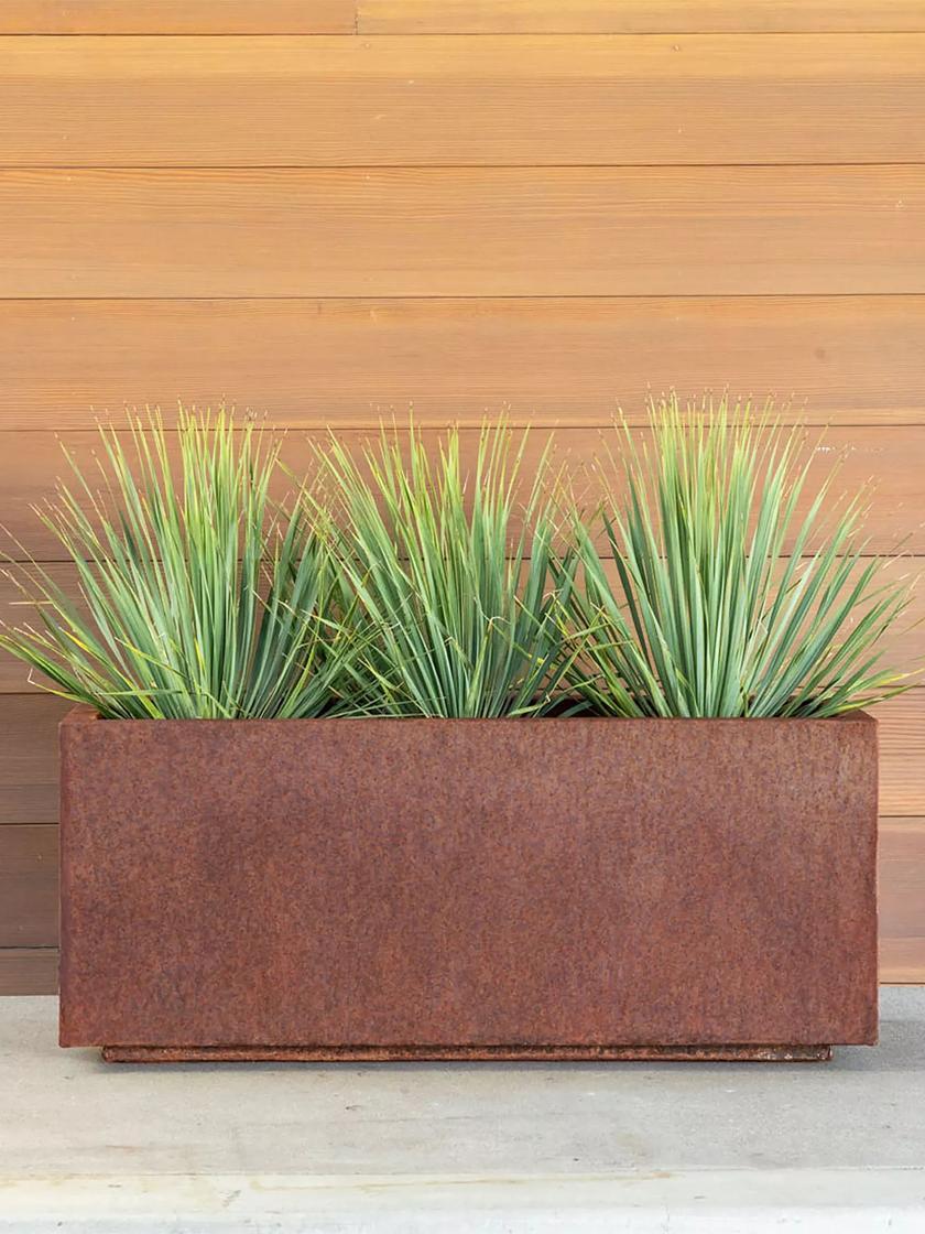 Patio Planters |   Veradek Metallic Series Corten Steel Long Box Planters Patio Planters Patio Planters