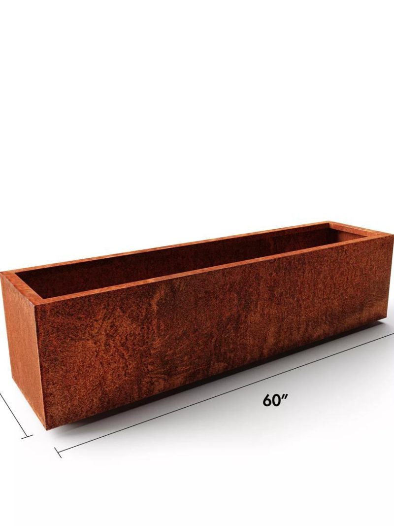 Patio Planters |   Veradek Metallic Series Corten Steel Long Box Planters Patio Planters Patio Planters