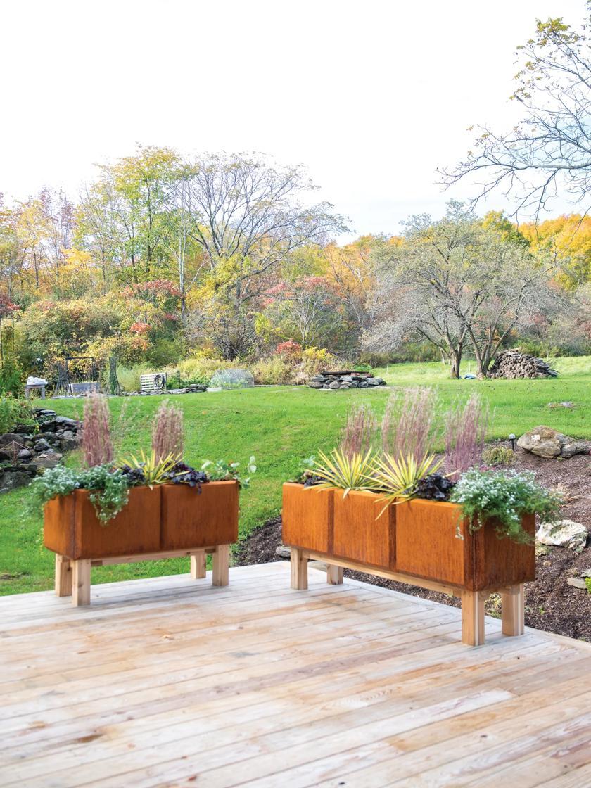 Raised Bed Accessories |   Wood Stand for Corten Steel Modular Raised Bed PLANTERS & RAISED BEDS Raised Bed Accessories