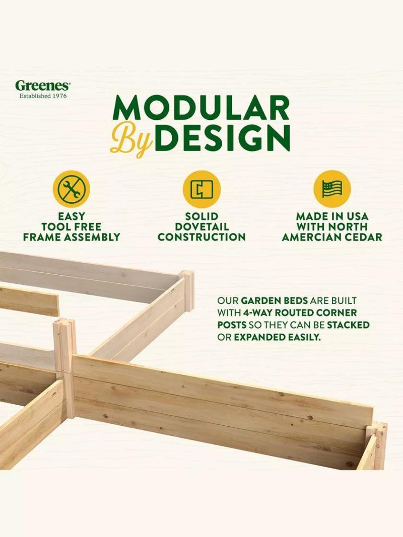 Raised Garden Beds |   2-Tier Pine Raised Garden Bed, 4’x12′ PLANTERS & RAISED BEDS Raised Garden Beds