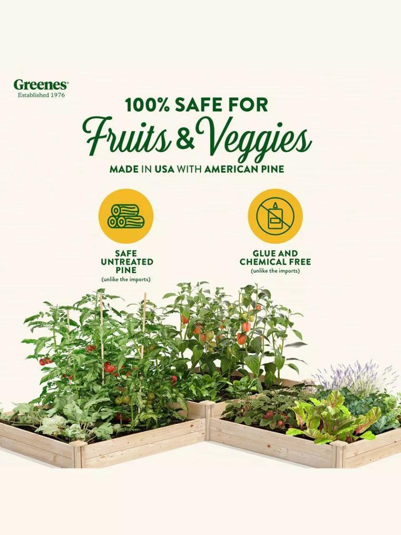 Raised Garden Beds |   2-Tier Pine Raised Garden Bed, 4’x12′ PLANTERS & RAISED BEDS Raised Garden Beds